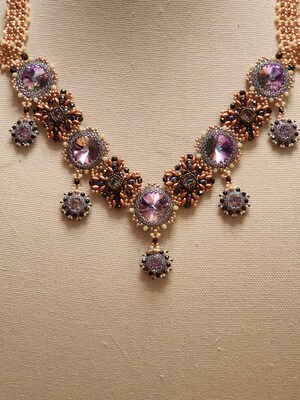 Duchess - Baroque Style Bead and Crystal Necklace - image4